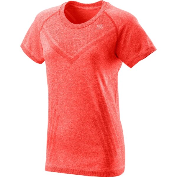 Wilson - Wilson Power Seamless Crew T-Shirt hot coral