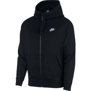 Nike - Nike Club Fleece Hoodie schwarz weiß