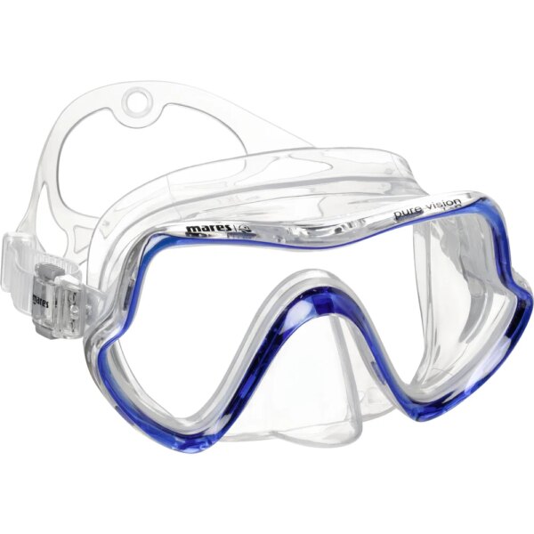 Mares-Mares-Pure-Vision-Schnorchelmaske-clear-blue-reflex-blau Mares - Mares Pure Vision Schnorchelmaske clear blue reflex