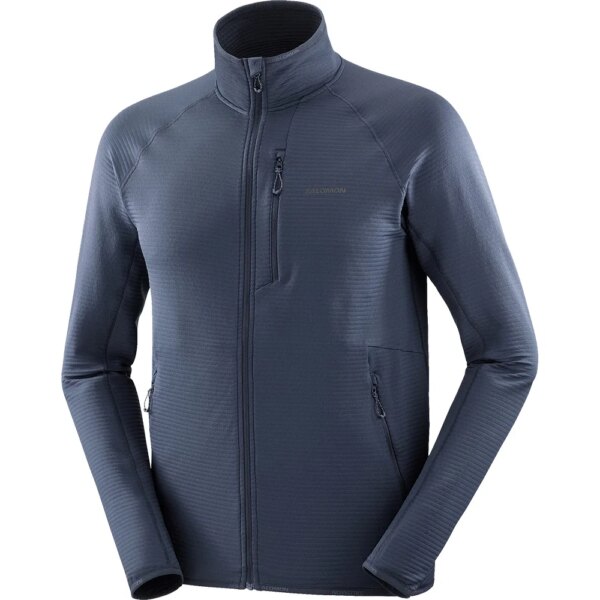Salomon-Salomon-Essential-Lightwarm-Midlayerjacke-blue-nights-blau Salomon - Salomon Essential Lightwarm Midlayerjacke blue nights