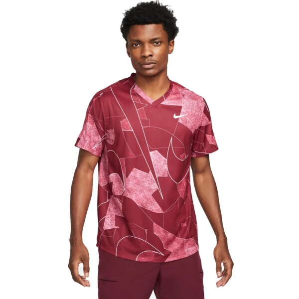 Nike-Nike-Court-Dri-Fit-Victory-T-Shirt-pomegranate-rot Nike - Nike Court Dri-Fit Victory T-Shirt pomegranate