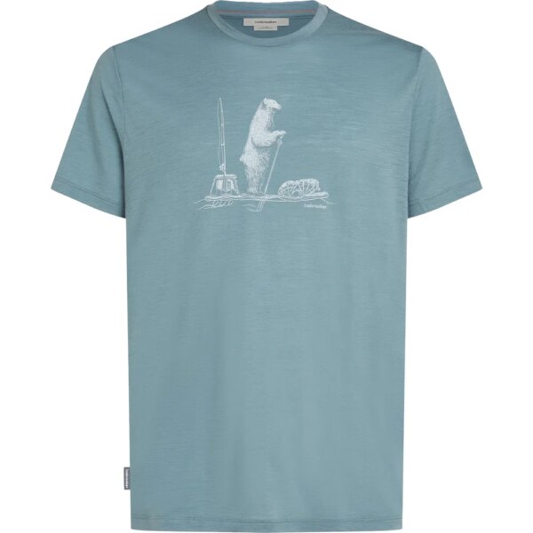 Icebreaker-Icebreaker-Merino-150-Tech-Lite-Polar-Paddle-T-Shirt-blue-ash-blau Icebreaker - Icebreaker Merino 150 Tech Lite Polar Paddle T-Shirt blue ash