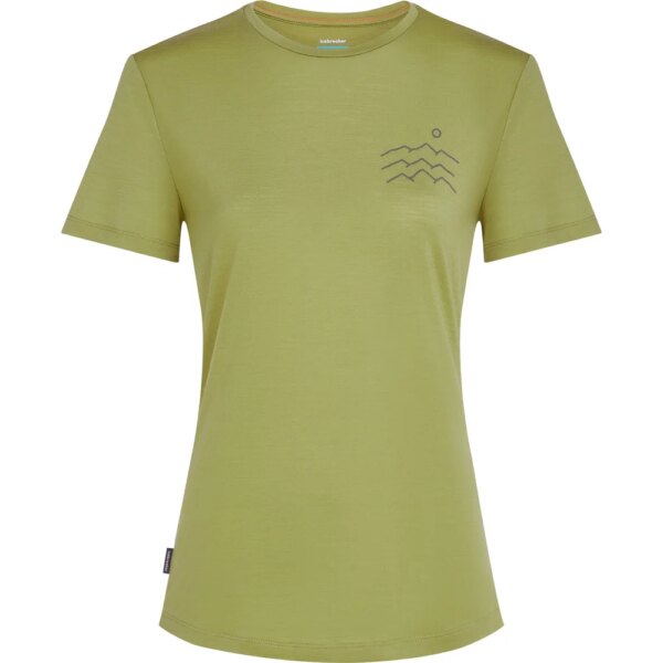 Icebreaker-Icebreaker-Merino-125-Cool-Lite-Sphere-Across-the-Peaks-T-Shirt-olive-gruen Icebreaker - Icebreaker Merino 125 Cool-Lite Sphere Across the Peaks T-Shirt olive