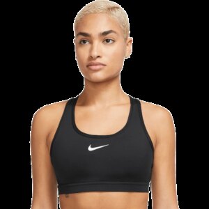 Nike - Nike Swoosh Medium Support Sport BH schwarz
