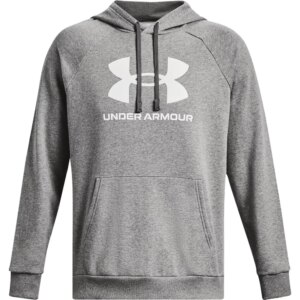 Under - Armour Rival Fleece Hoodie mit Logo castlerock light heather