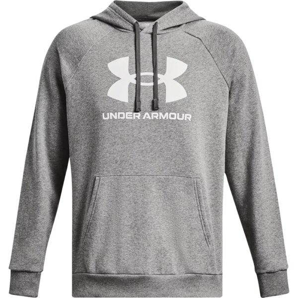 Under - Armour Rival Fleece Hoodie mit Logo castlerock light heather