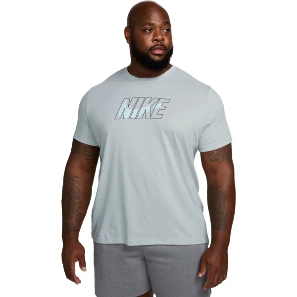 Nike-Nike-Dri-Fit-T-Shirt-dark-grey-heather-grau Nike - Nike Dri-Fit T-Shirt dark grey heather