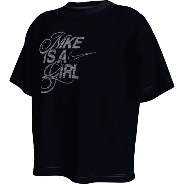 Nike-Nike-Sportswear-T-Shirt-Maedchen-schwarz-schwarz Nike - Nike Sportswear T-Shirt Mädchen schwarz