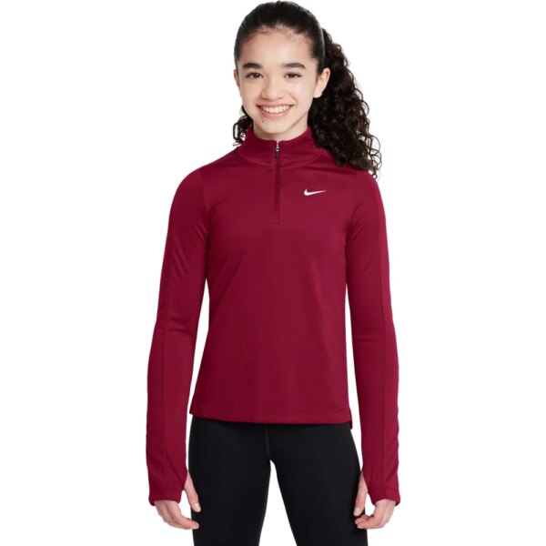Nike-Nike-Dri-Fit-Longsleeve-Maedchen-team-red-rot Nike - Nike Dri-Fit Longsleeve Mädchen team red