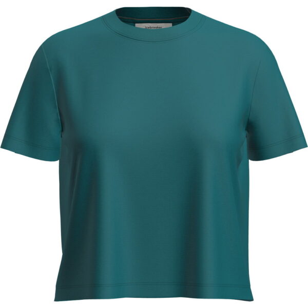 Icebreaker-Merino-150-Tech-Lite-Crop-T-Shirt-tidal-teal-tuerkis Icebreaker - Icebreaker Merino 150 Tech Lite Crop T-Shirt tidal teal