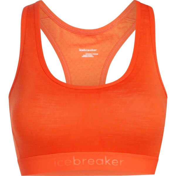 Icebreaker-Icebreaker-Merino-125-ZoneKnit-Racerback-Sport-BH-schwarz-orange Icebreaker - Icebreaker Merino 125 ZoneKnit Racerback Sport-BH schwarz