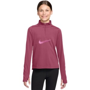 Nike - Nike Pro Dri-FIT Longsleeve mit Viertelreißverschluss Kinder sweet beet
