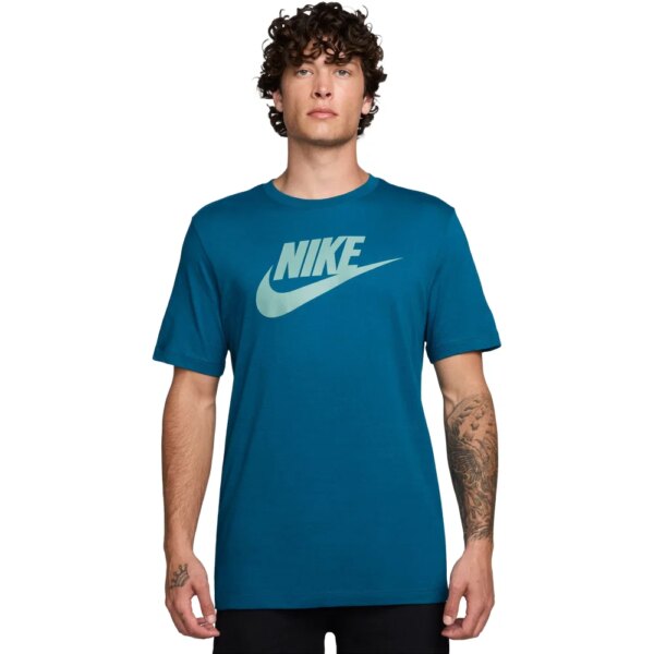 Nike-Nike-Icon-Futura-T-Shirt-green-abyss-blau Nike - Nike Icon Futura T-Shirt green abyss