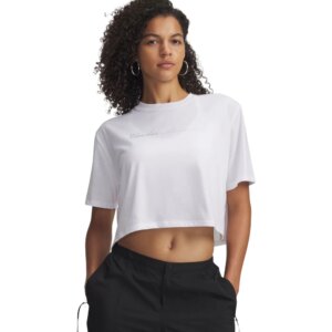 Under - Armour Wordmark Crop Top weiß