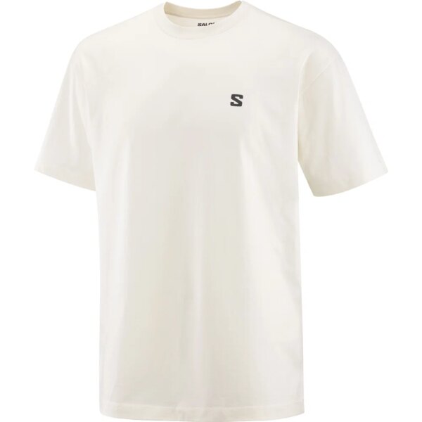 Salomon-Salomon-Round-Logo-Graphic-T-Shirt-whisper-white-weiss Salomon - Salomon Round Logo Graphic T-Shirt whisper white