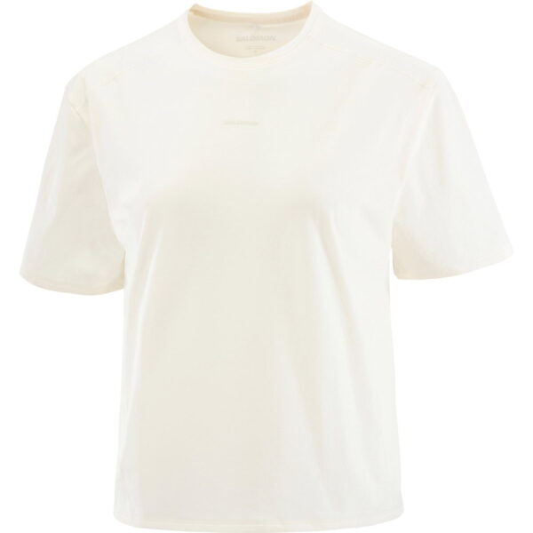 Salomon-Trackline-T-Shirt-whsiper-white-weiss Salomon - Salomon Trackline T-Shirt whsiper white