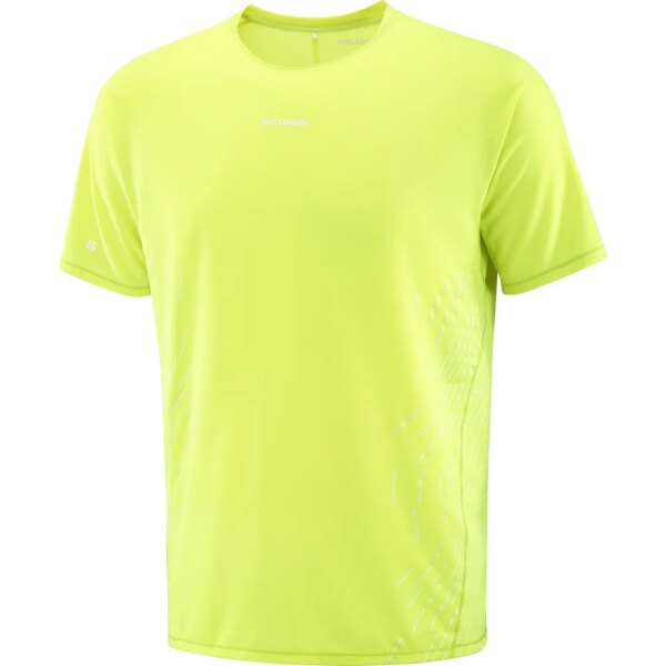 Salomon-Salomon-Sense-Aero-Funktionsshirt-acid-lime-gruen Salomon - Salomon Sense Aero Funktionsshirt acid lime