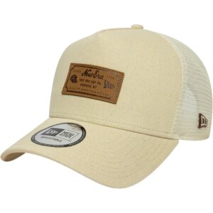 New - Era New Era Leder Patch 9FORTY A-Frame Trucker Cap hellbeige