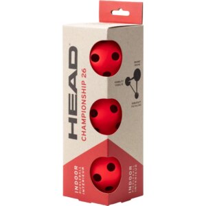 Head - Head Championship 26 Indoor -Bälle 3er Pack rot