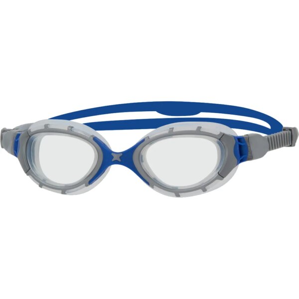 Zoggs-Zoggs-Predator-Flex-Regular-Fit-Schwimmbrille-grau-blau-blau Zoggs - Zoggs Predator Flex Regular Fit Schwimmbrille grau blau