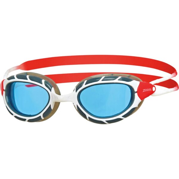 Zoggs-Zoggs-Predator-Schwimmbrille-white-red-tinted-blue-weiss Zoggs - Zoggs Predator Schwimmbrille white red tinted blue
