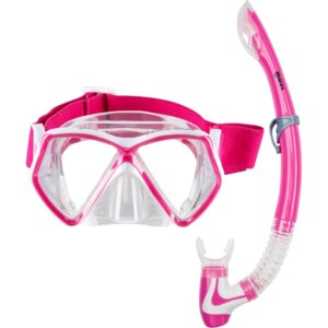 Mares - Mares Pirate Neon Schnorchel-Set Kinder pink white clear