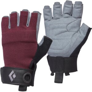 Black - Diamond Crag Halbfinger-Kletterhandschuh bordeaux