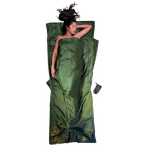 Cocoon - Cocoon Travel Sheet Seide dark olive green