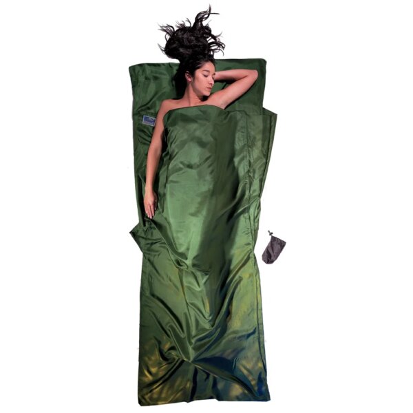 Cocoon-Cocoon-Travel-Sheet-Seide-dark-olive-green-gruen Cocoon - Cocoon Travel Sheet Seide dark olive green