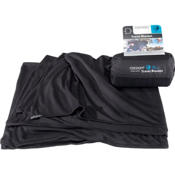 Cocoon-Cocoon-Coolmax-Reisedecke-schwarz-grau Cocoon - Cocoon Coolmax Reisedecke schwarz