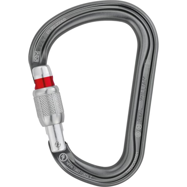 Petzl - Petzl William SL Screw-Lock Karabiner grau