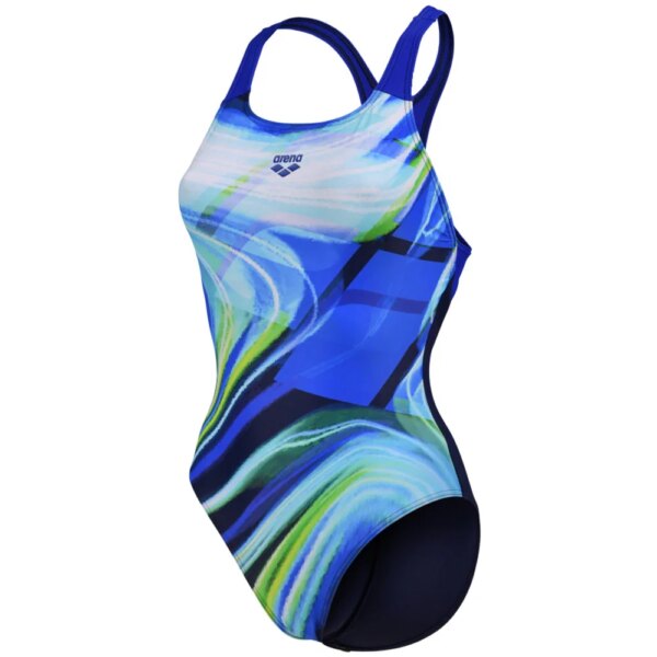 Arena-Arena-Visual-Waves-Badeanzug-navy-blau Arena - Arena Visual Waves Badeanzug navy