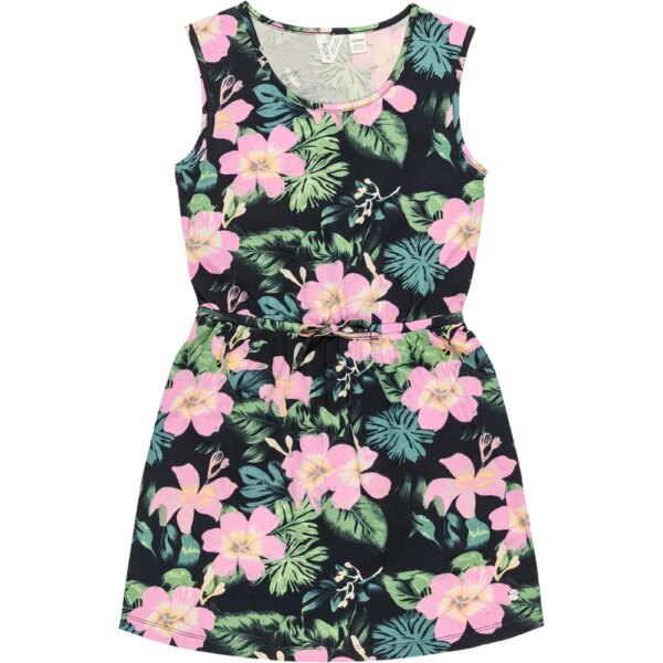 Roxy-Roxy-Surfs-Up-RG-Printed-Kleid-Maedchen-anthracite-shadow-coral-grau Roxy - Roxy Surfs Up RG Printed Kleid Mädchen anthracite shadow coral