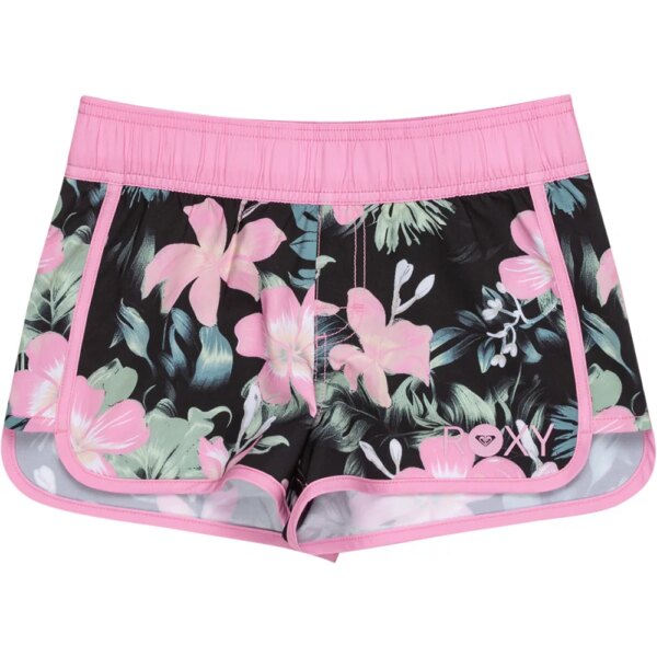 Roxy-Roxy-Good-Waves-Only-Shorts-Maedchen-anthracite-shadow-floral-grau Roxy - Roxy Good Waves Only Shorts Mädchen anthracite shadow floral