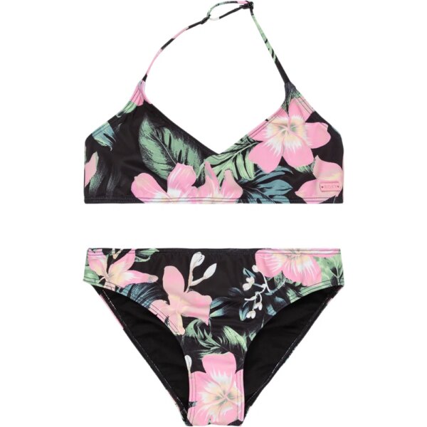Roxy-Roxy-Shadow-Floral-Brasic-Bikini-Maedchen-anthracite-shadow-coral-grau Roxy - Roxy Shadow Floral Brasic Bikini Mädchen anthracite shadow coral