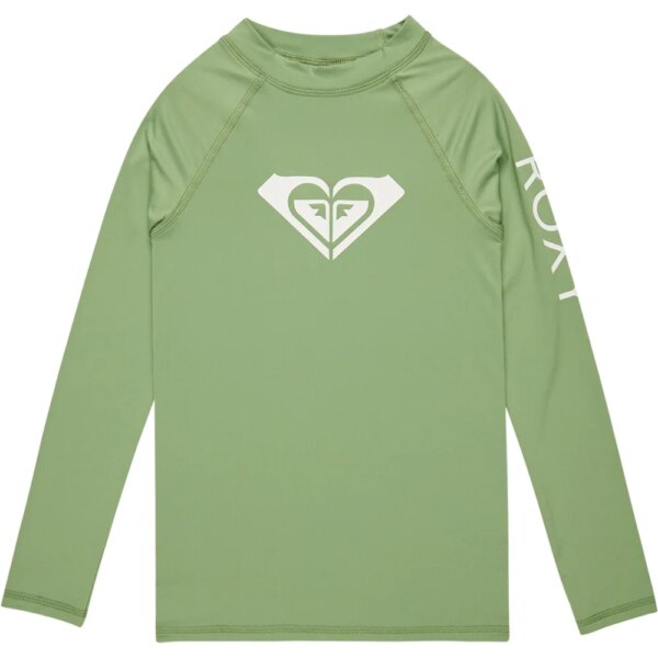 Roxy-Roxy-Whole-Hearted-Rashguard-Maedchen-basil-gruen Roxy - Roxy Whole Hearted Rashguard Mädchen basil