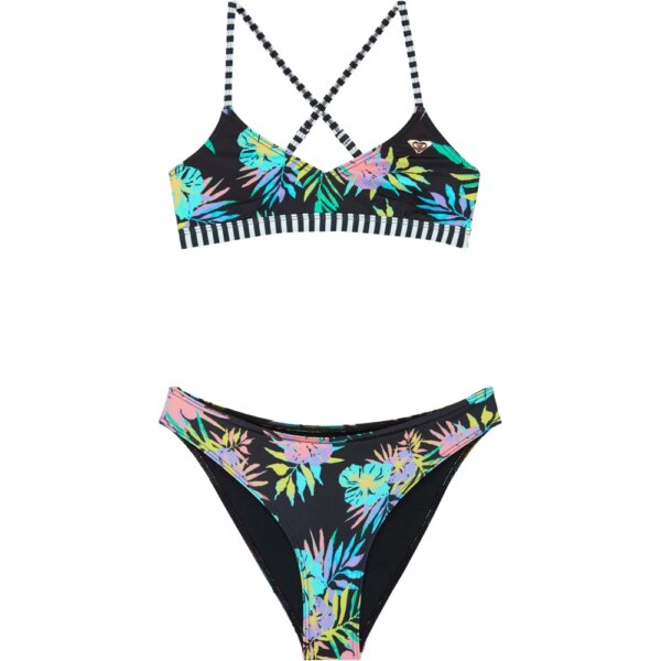 Roxy-Roxy-Active-Triangel-Bikini-Maedchen-anthracite-aquarella-active-grau Roxy - Roxy Active Triangel Bikini Mädchen anthracite aquarella active
