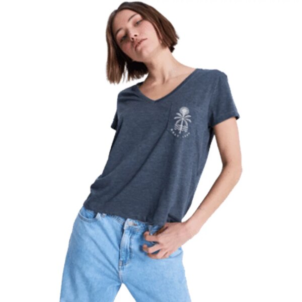 Roxy-Roxy-Laguna-Green-T-Shirt-anthrazit-grau Roxy - Roxy Laguna Green T-Shirt anthrazit