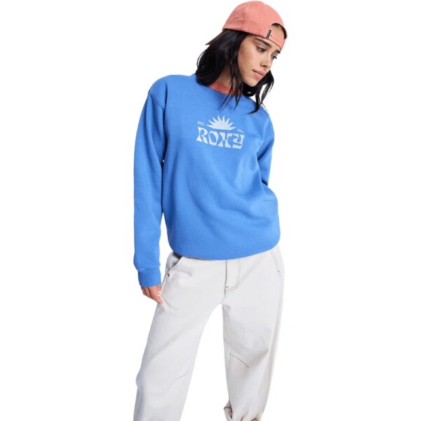Roxy-Roxy-Surf-Stoked-Brushed-Vint-Sweatshirt-dutch-blue-blau Roxy - Roxy Surf Stoked Brushed Vint Sweatshirt dutch blue