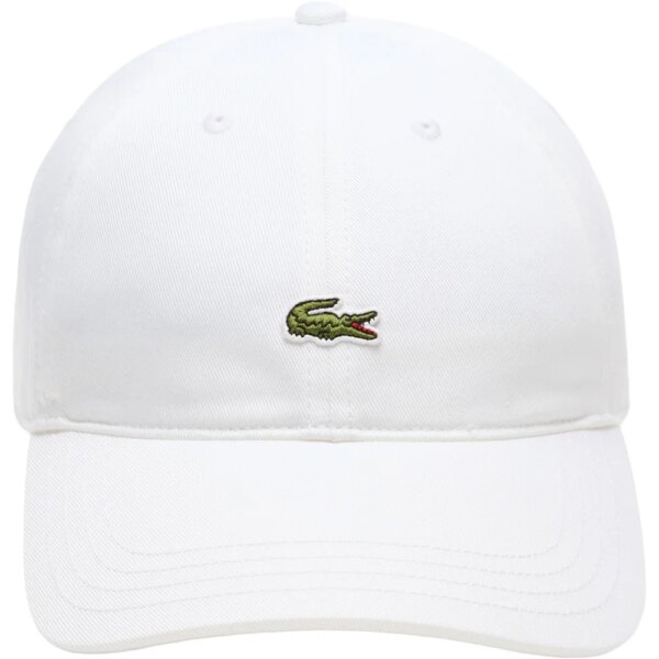 Lacoste-Lacoste-Cotton-Twill-Cap-weiss-weiss Lacoste - Lacoste Cotton Twill Cap weiß