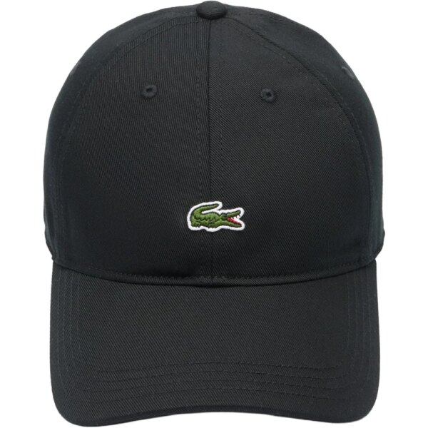 Lacoste-Lacoste-Cotton-Twill-Cap-schwarz-schwarz Lacoste - Lacoste Cotton Twill Cap schwarz