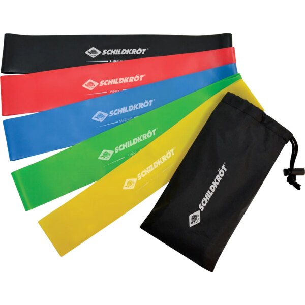 Schildkroet-Fitness-Mini-Widerstandsbaender-5er-Set-schwarzrot Schildkröt - Fitness Mini Widerstandsbänder 5er Set