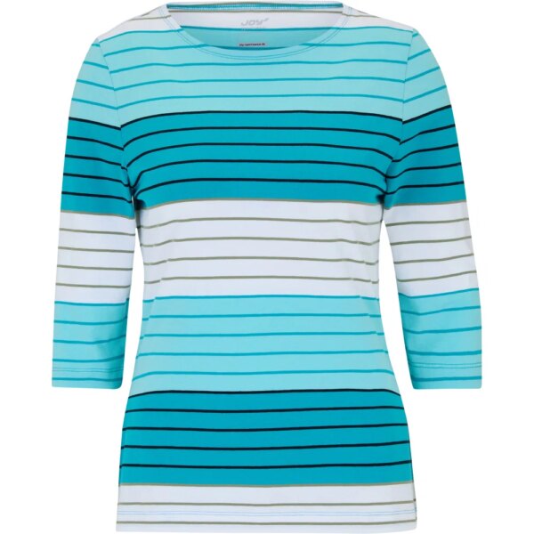 Joy-Joy-Luana-34-Arm-Shirt-light-topaz-stripes-blau Joy - Joy Luana 3/4 Arm Shirt light topaz stripes