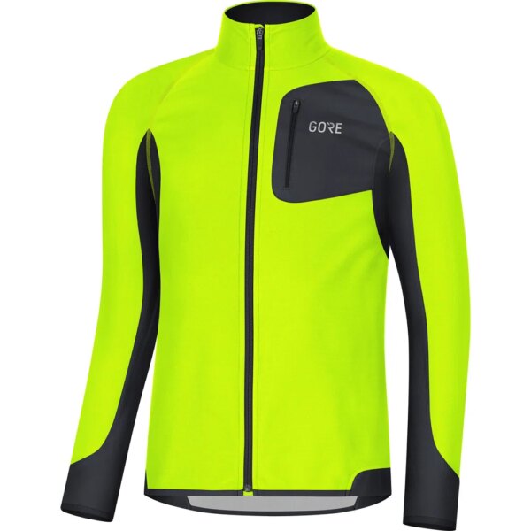 GOREWEAR-GOREWEAR-R3-Partial-Gore®-Windstopper®-Laufshirt-neon-yellow-black-gelb GOREWEAR - GOREWEAR R3 Partial Gore® Windstopper® Laufshirt neon yellow black