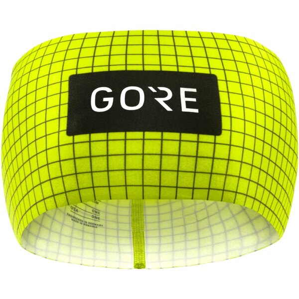 GOREWEAR-GOREWEAR-Grid-Stirnband-neon-yellow-black-gelb GOREWEAR - GOREWEAR Grid Stirnband neon yellow black