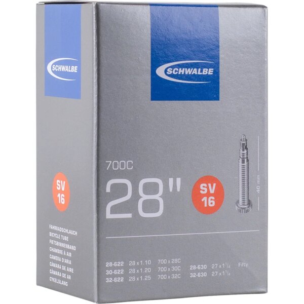 Schwalbe-Schwalbe-SV16-Standardschlauch-28-40mm-schwarz Schwalbe - Schwalbe SV16 Standardschlauch 28" 40mm