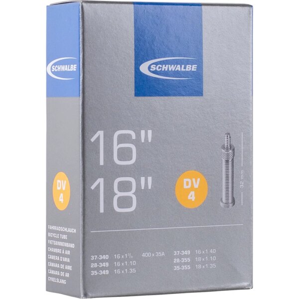 Schwalbe-Schwalbe-DV4-Standardschlauch-16-18-grau Schwalbe - Schwalbe DV4 Standardschlauch 16" 18"