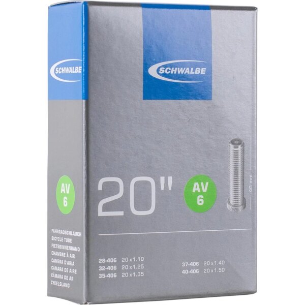 Schwalbe-Schwalbe-AV6-Standardschlauch-20-grau Schwalbe - Schwalbe AV6 Standardschlauch 20"