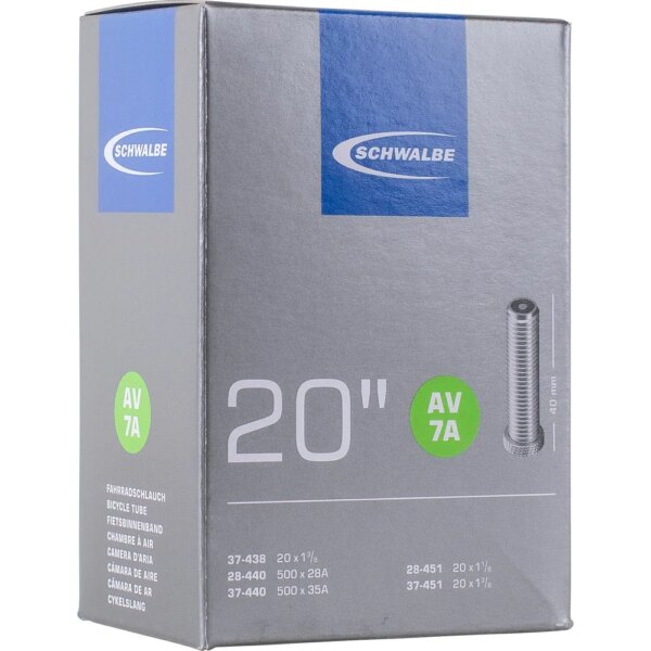 Schwalbe-Schwalbe-AV7A-Standardschlauch-20-grau Schwalbe - Schwalbe AV7A Standardschlauch 20"