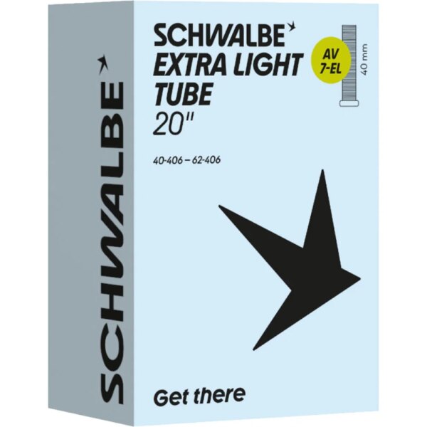 Schwalbe - Schwalbe AV7C Extra Light 40/62-406 40mm Standardschlauch 20"